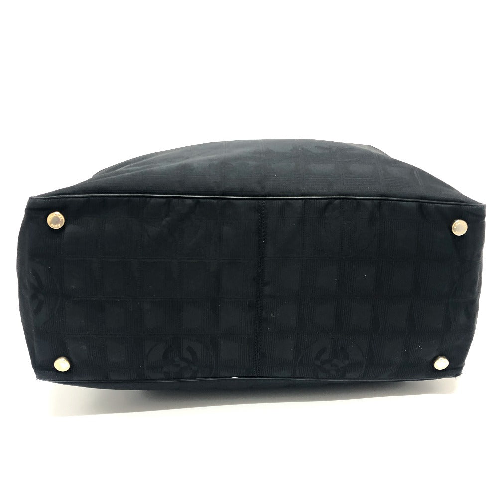 CHANEL Tote Bag A15991 canvas black New Travel Line MM