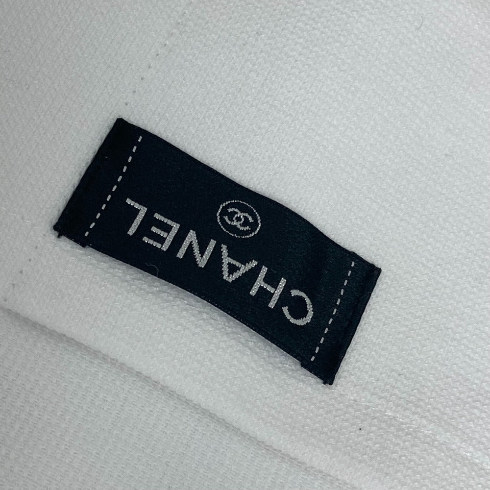 CHANEL Tote Bag pile white Beach bag logo