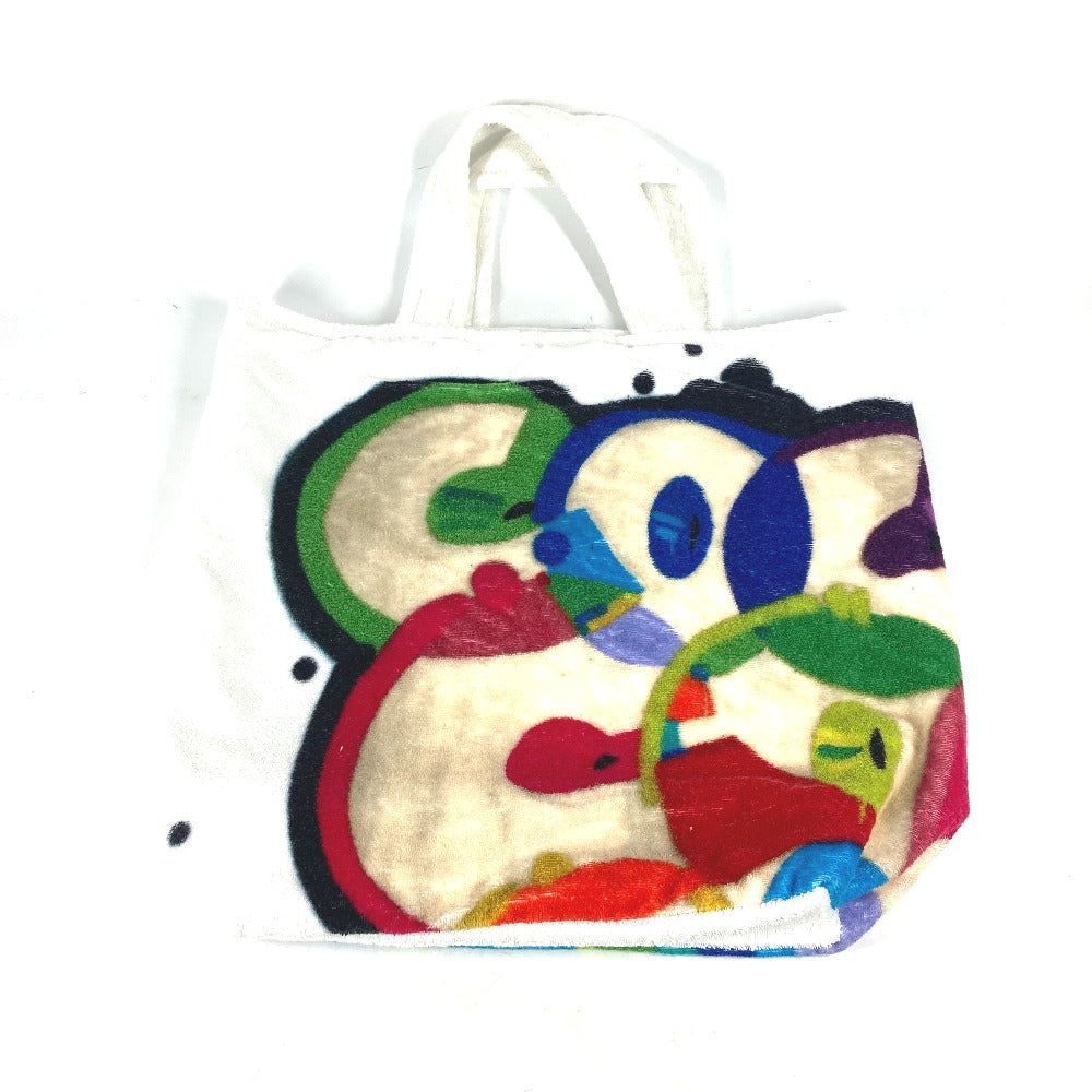 CHANEL Tote Bag pile white Beach bag logo