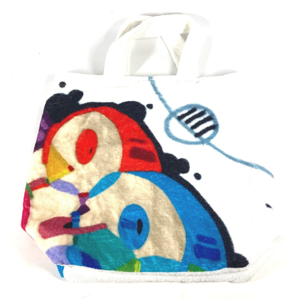 CHANEL Tote Bag pile white Beach bag logo