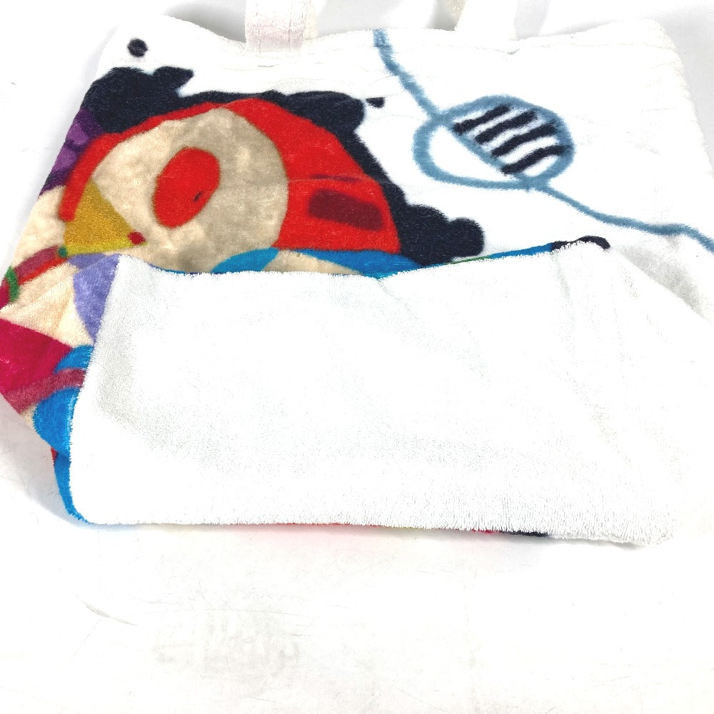 CHANEL Tote Bag pile white Beach bag logo