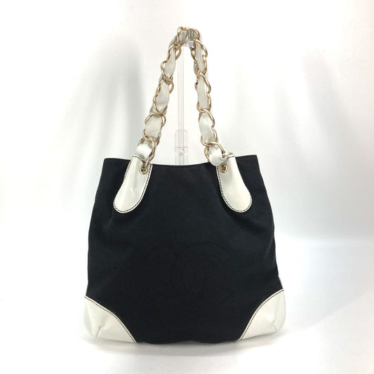 CHANEL Shoulder Bag Canvas / Leather black By color Big Coco Chain Women Used