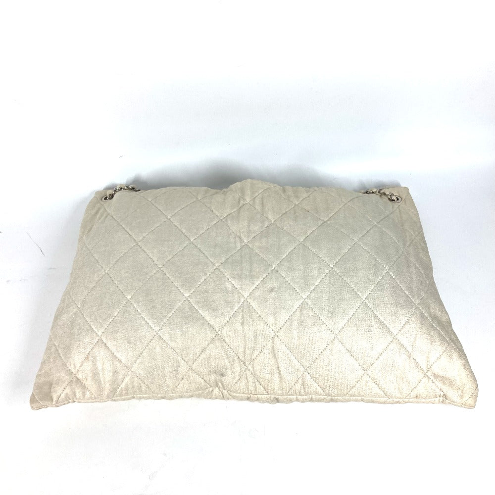 CHANEL Shoulder Bag canvas white quilting logo LA CC COCO Mark charm included Women Used