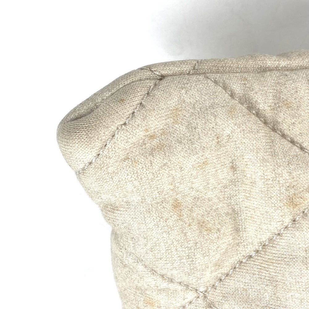 CHANEL Shoulder Bag canvas white quilting logo LA CC COCO Mark charm included Women Used
