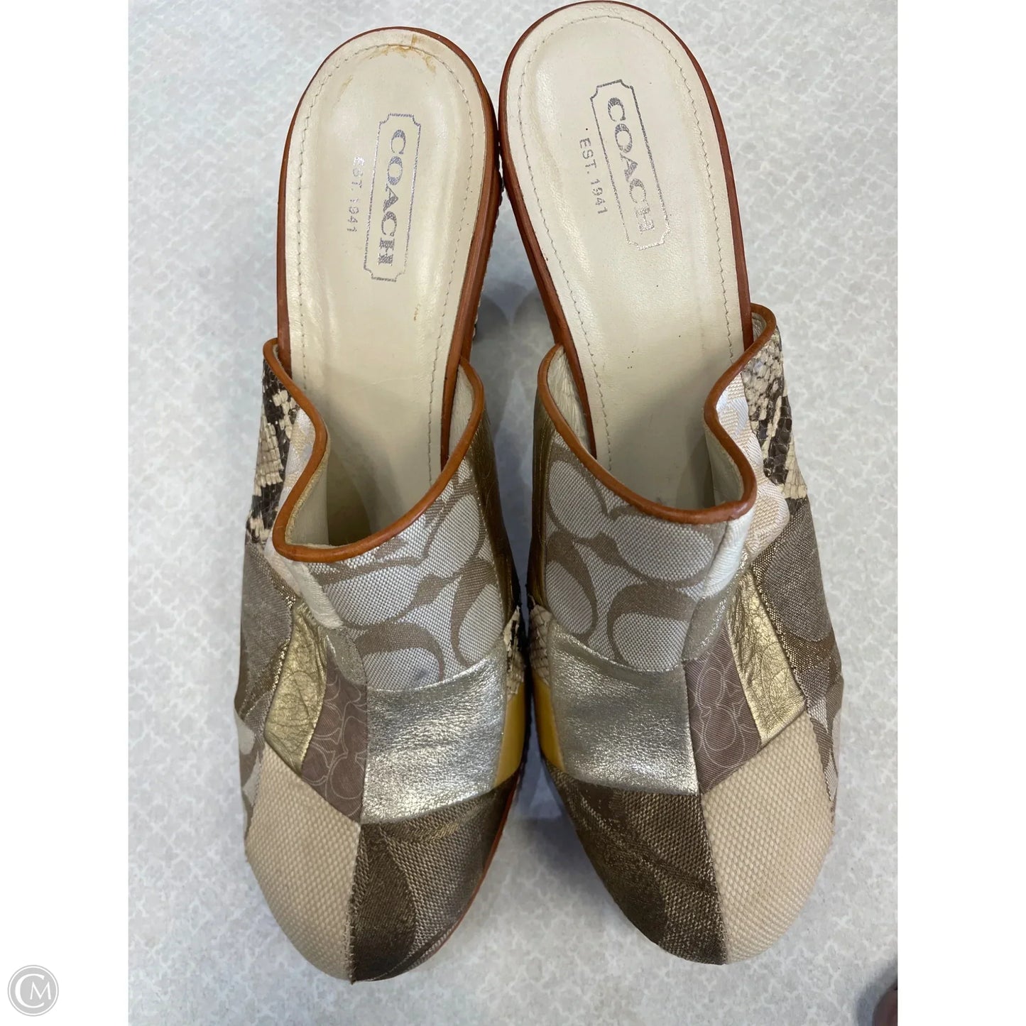 Shoes Designer By Coach In Tan, Size: 11
