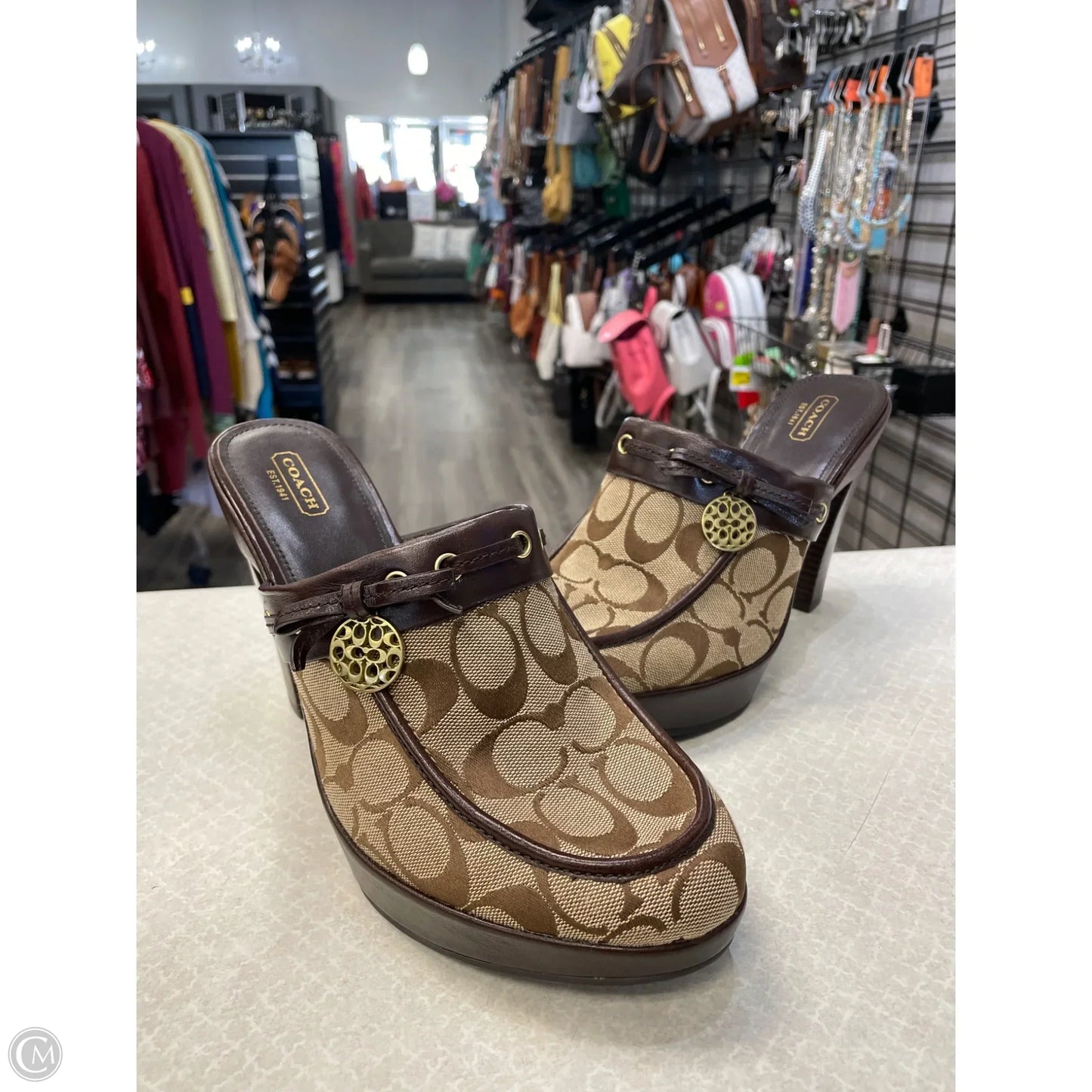 Shoes Designer By Coach In Brown, Size: 11