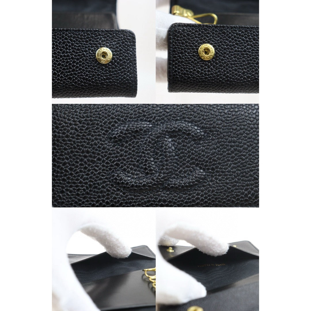 Very Good ( Rank A)｜CHANEL Caviar Skin Key Case Black Made In 1997-1999Year｜VT25030120