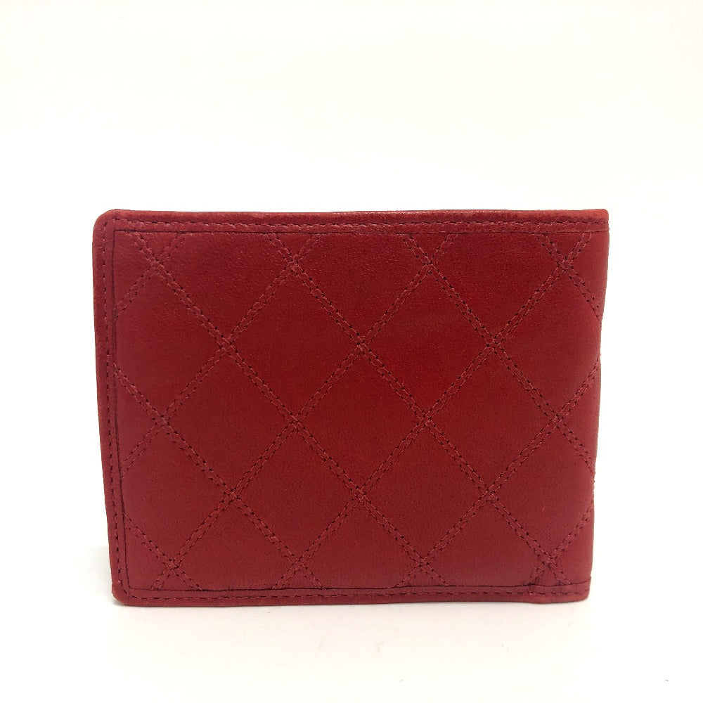 CHANEL Folded wallet lambskin Red Pico Lore