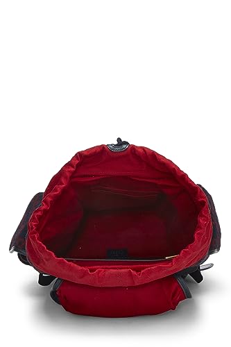 Gucci, Navy & Red Original GG Wool Backpack, Multi