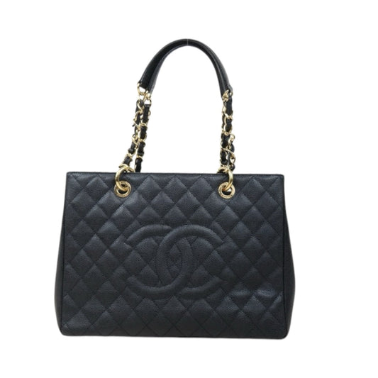 Very Good ( Rank A) ｜ CHANEL Matrasse GST Chain Tote Bag Caviar Skin Black  Made In 2012-2013Year｜H25022414
