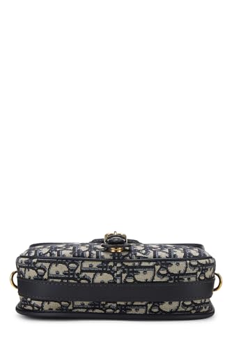 Dior,  Navy Oblique Jacquard Bobby Flap Medium, Navy