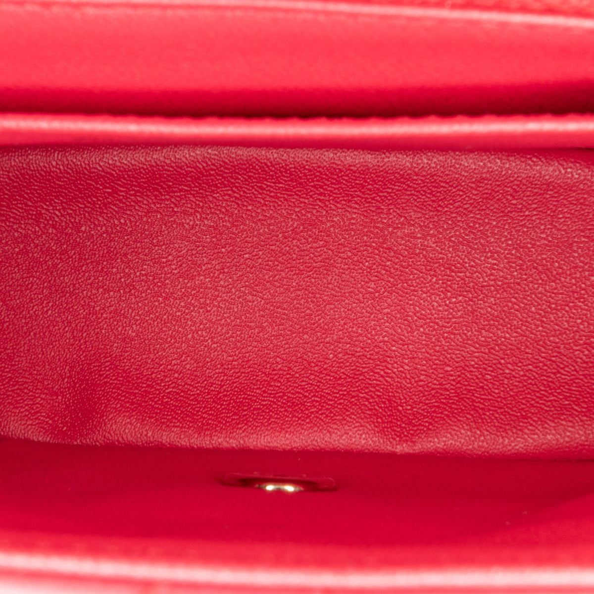 Top Quality Chanel Mini Square Classic Lambskin Single New Red