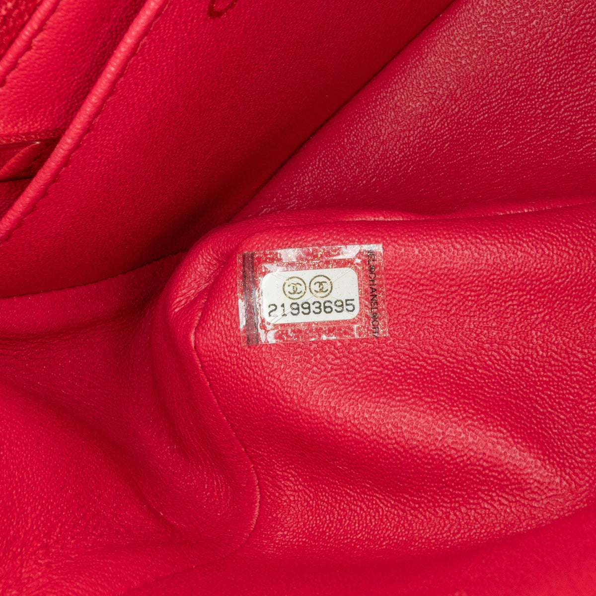 CHANEL Mini Square Classic Lambskin Single Flap Red