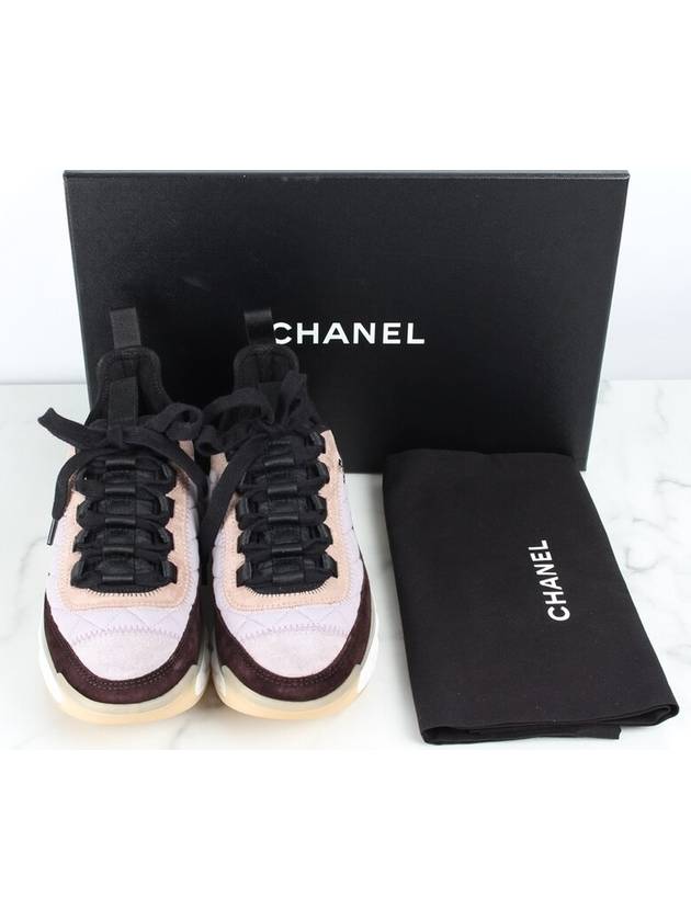 Mixed fiber CC logo sneakers 36 230 Chanel