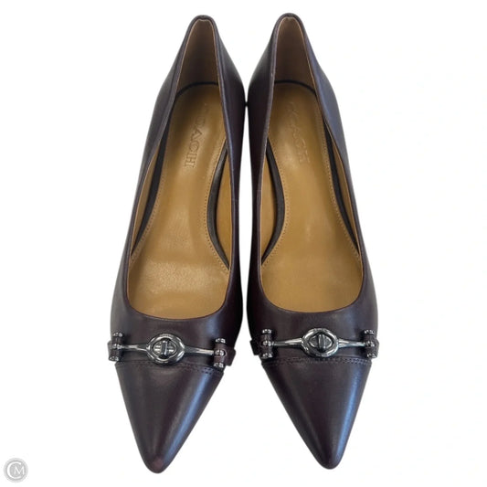 Shoes Designer By Coach In Maroon, Size: 9
