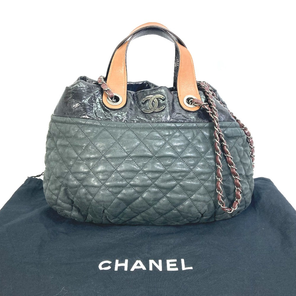 CHANEL Shoulder Bag Sparkle Leather black CC COCO Mark Shoulder Bag In the mix Women Used