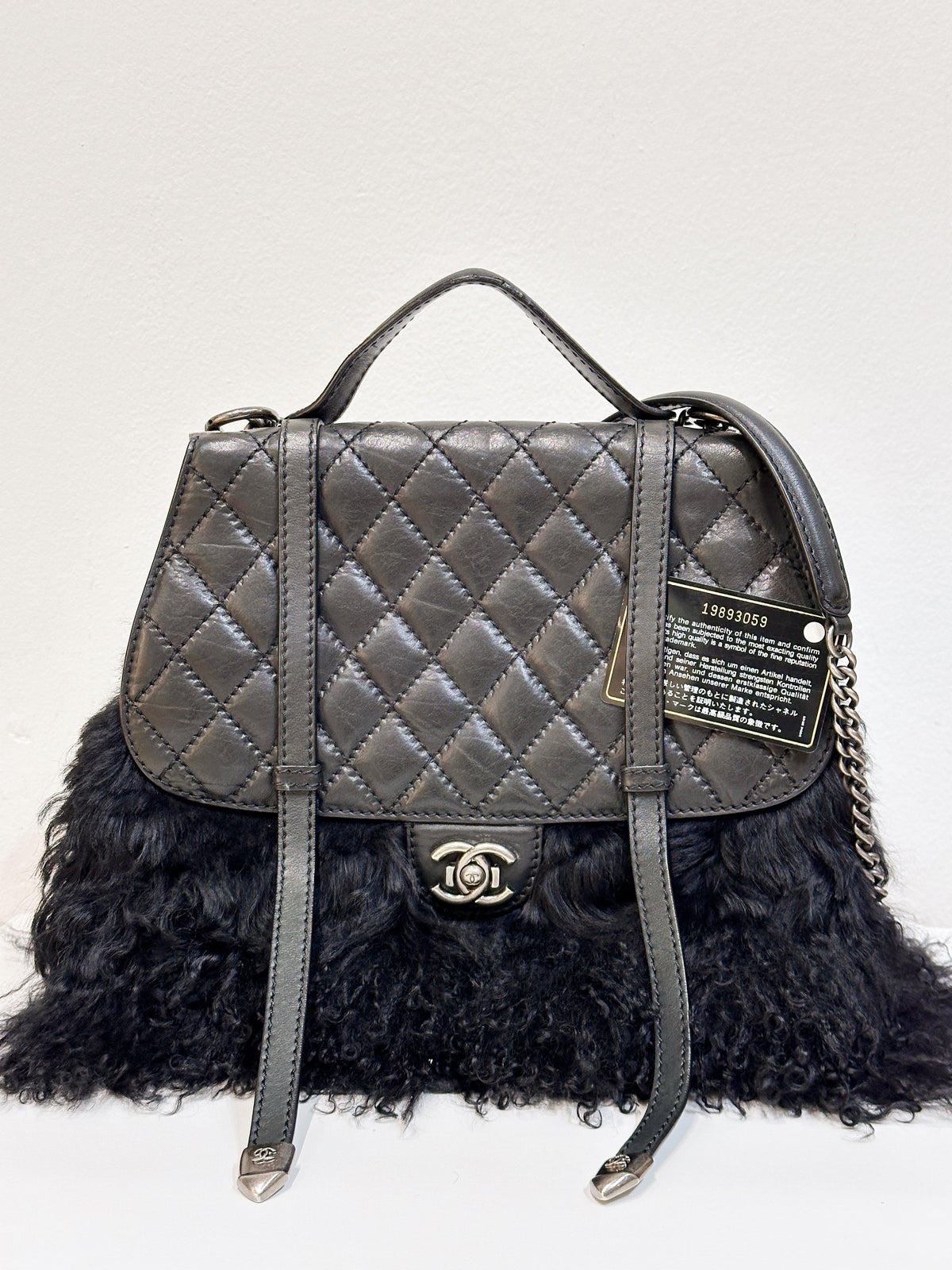 Chanel Paris-Dallas Double Flap Bag Quilted Calfskin and Fur Large
