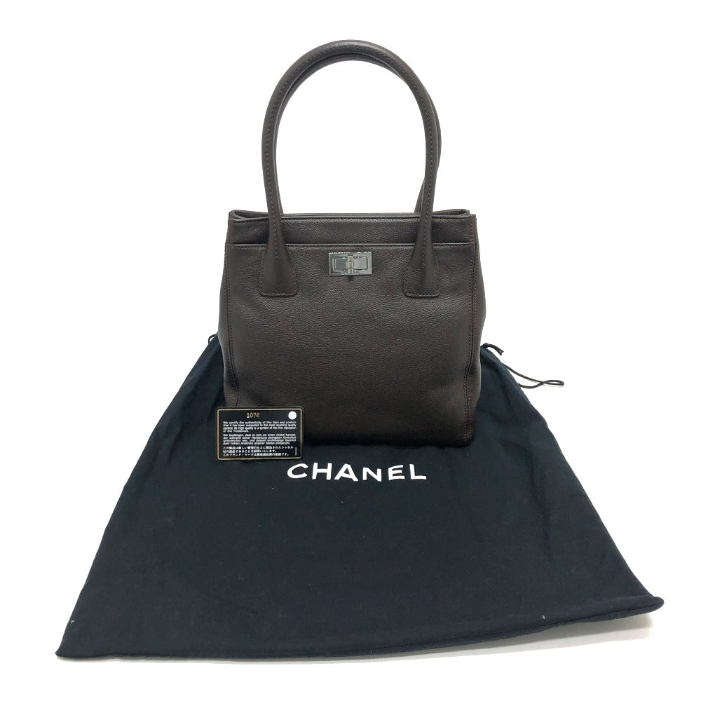 CHANEL Tote Bag leather Brown Executive 2.55