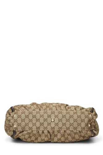 Gucci, Brown Original GG Canvas D-Ring Abbey Zip Tote, Brown