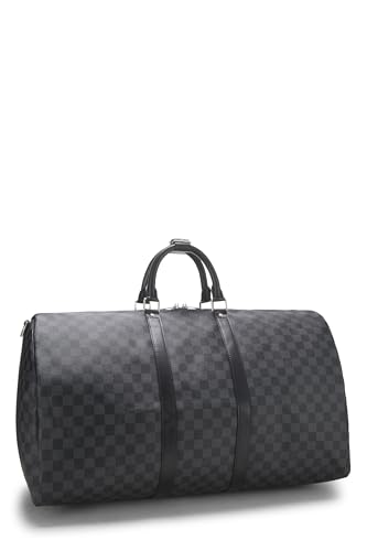 Louis Vuitton,  Damier Graphite Keepall Bandouliere 55, Black
