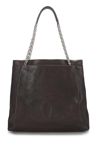 Chanel,  Brown Caviar Tuck Tote Medium, Brown