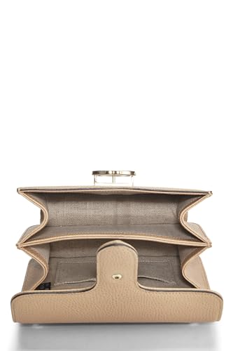 Gucci, Beige Leather Interlocking Crossbody Small, Beige