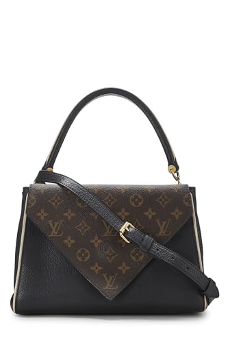 Louis Vuitton,  Black Monogram Leather Double V Bag, Black