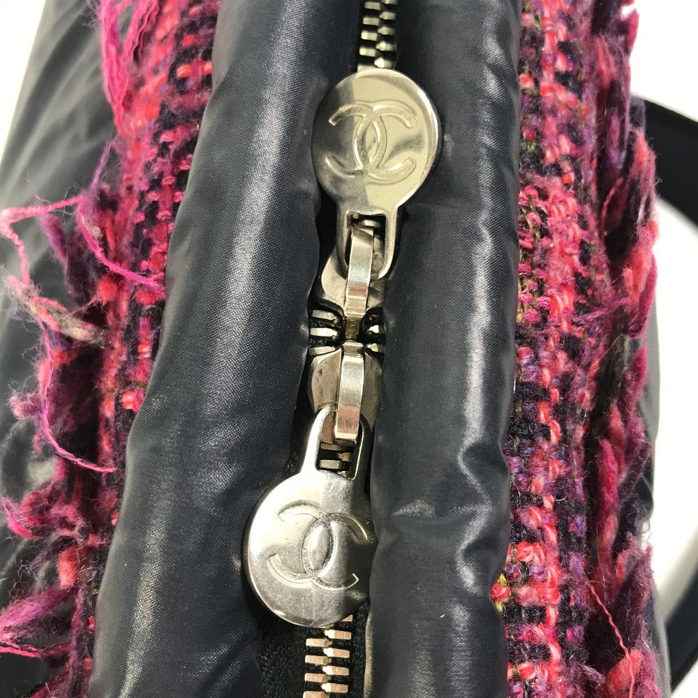 CHANEL Sling bag A57586 Nylon, Tweed Navy Shoulder Bag Coconeige Women Used