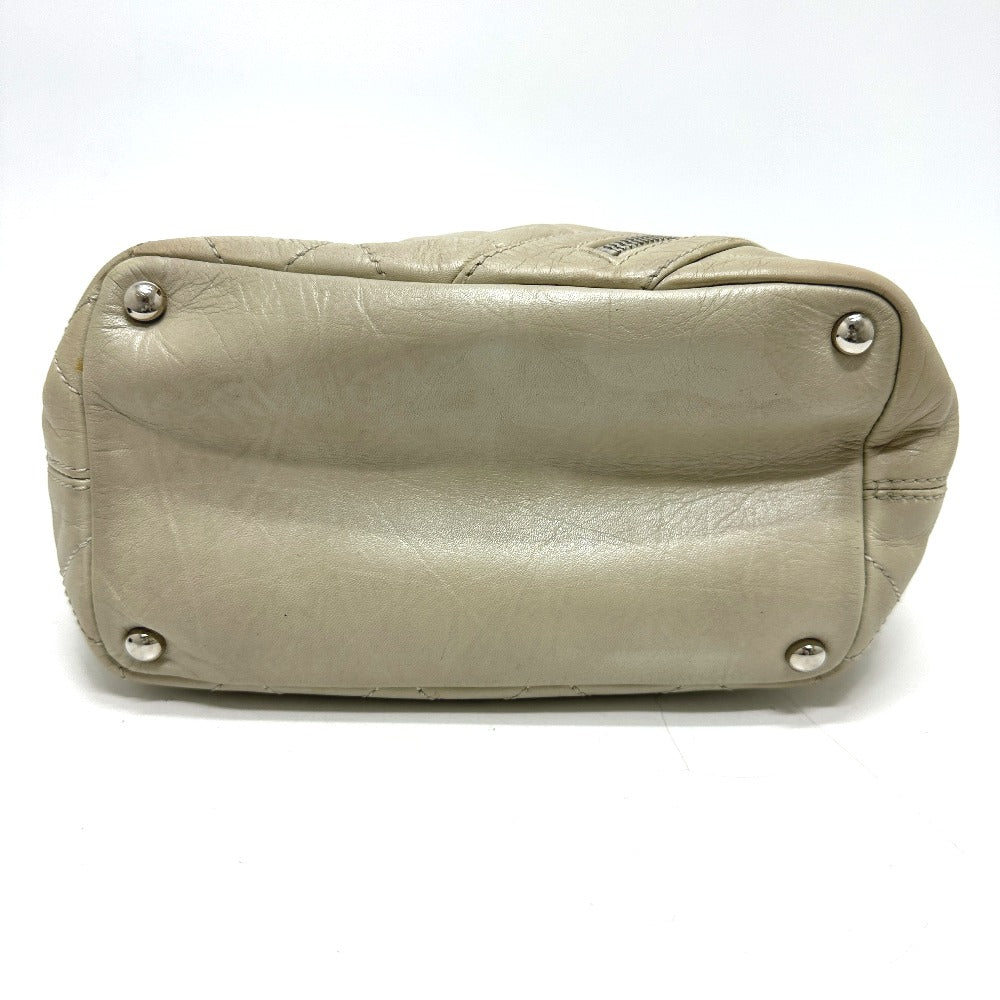 CHANEL Shoulder Bag A34317 leather white Cambon Line Cotton Club CC COCO Mark Women Used