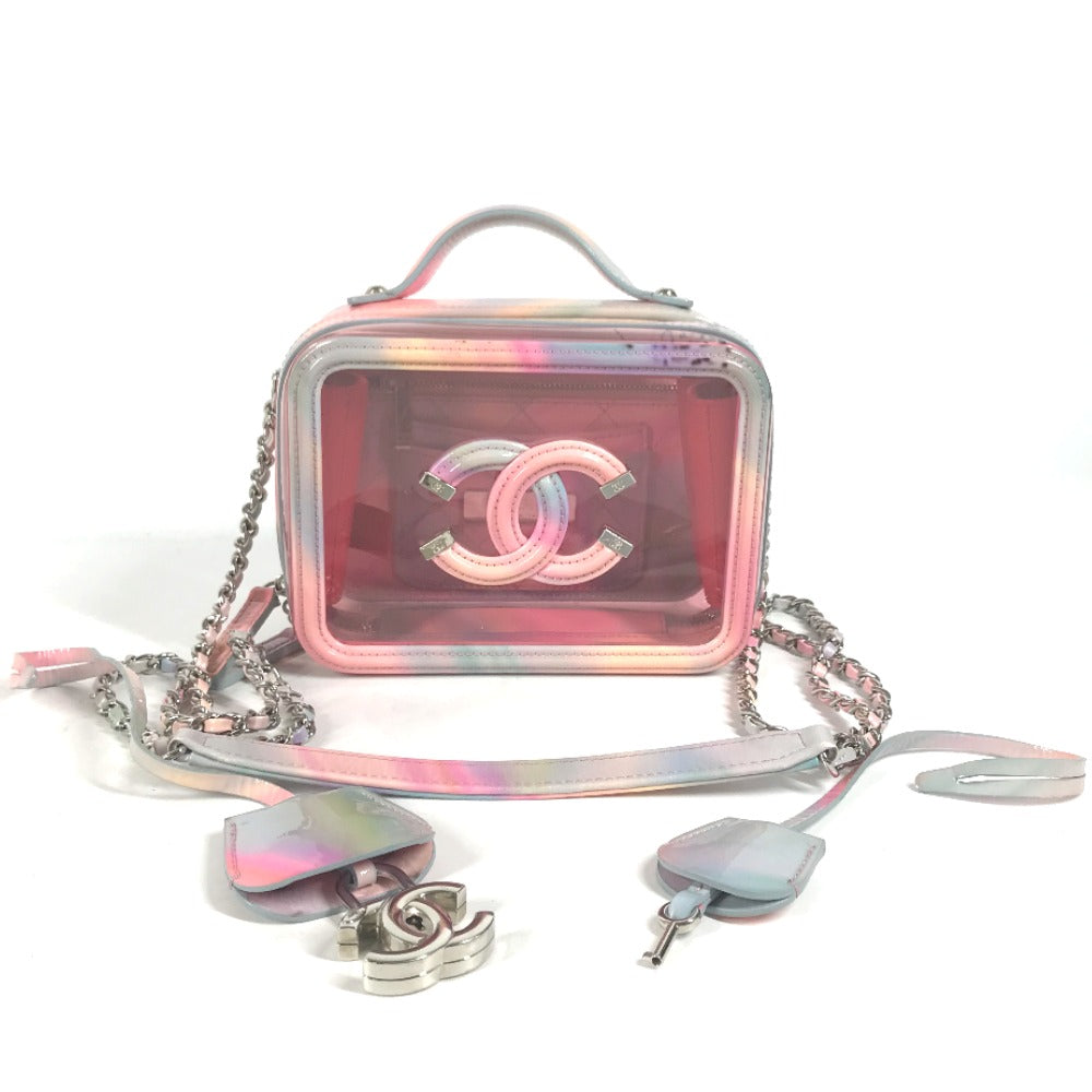 CHANEL Handbag Plastics pink Filigree Vanity Bag Crossbody CC COCO Mark Women Used