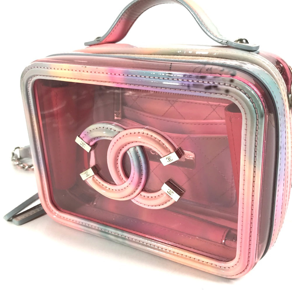 CHANEL Handbag Plastics pink Filigree Vanity Bag Crossbody CC COCO Mark Women Used