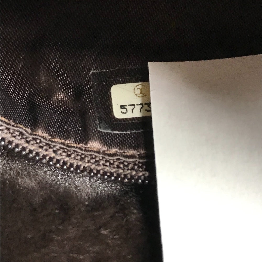 CHANEL Shoulder Bag Fur, Leather Brown Pochette Women Used