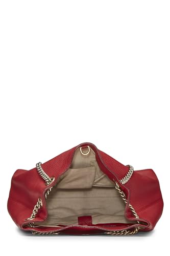Gucci, Red Leather Soho Chain Tote, Red