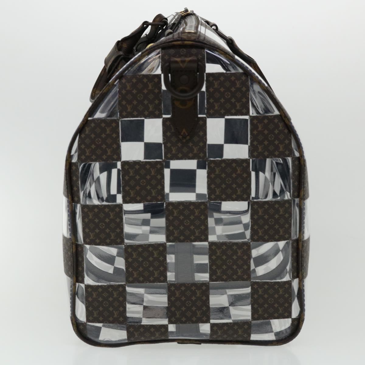 LOUIS VUITTON Monogram chess Keepall Bandouliere 50 Boston M20864 LV  31818A
