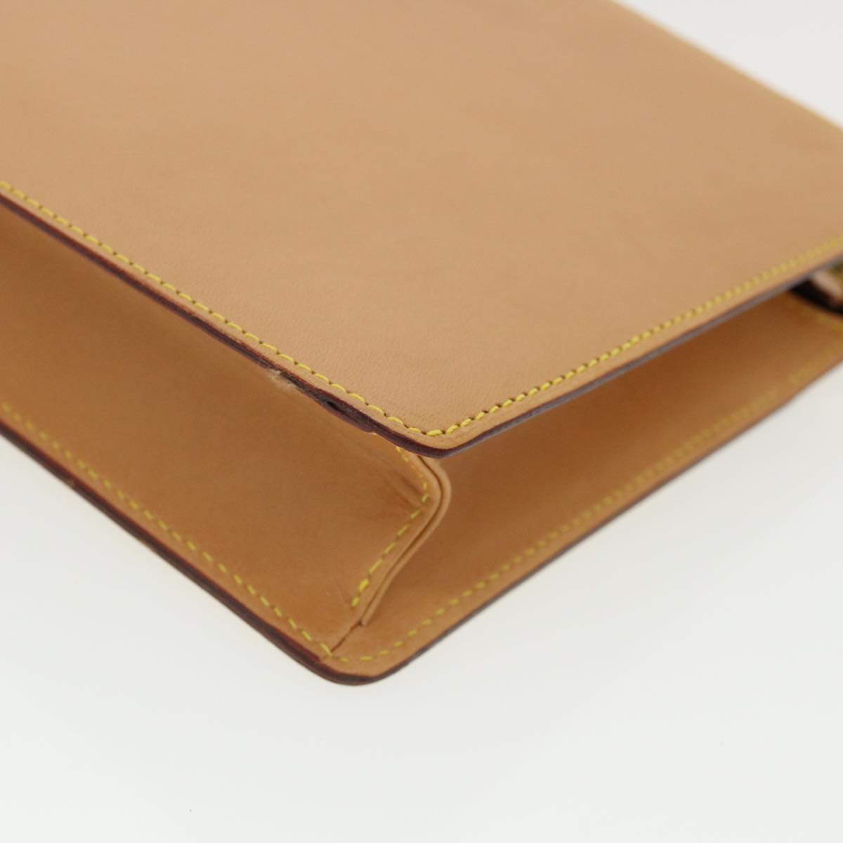 LOUIS VUITTON Pochette Homme Clutch Bag Nomad Leather SPO Brown LV Auth 31854A