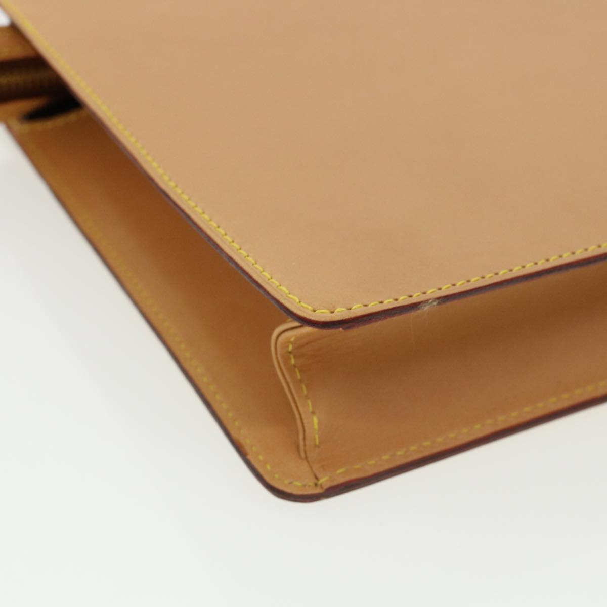 LOUIS VUITTON Pochette Homme Clutch Bag Nomad Leather SPO Brown LV Auth 31854A