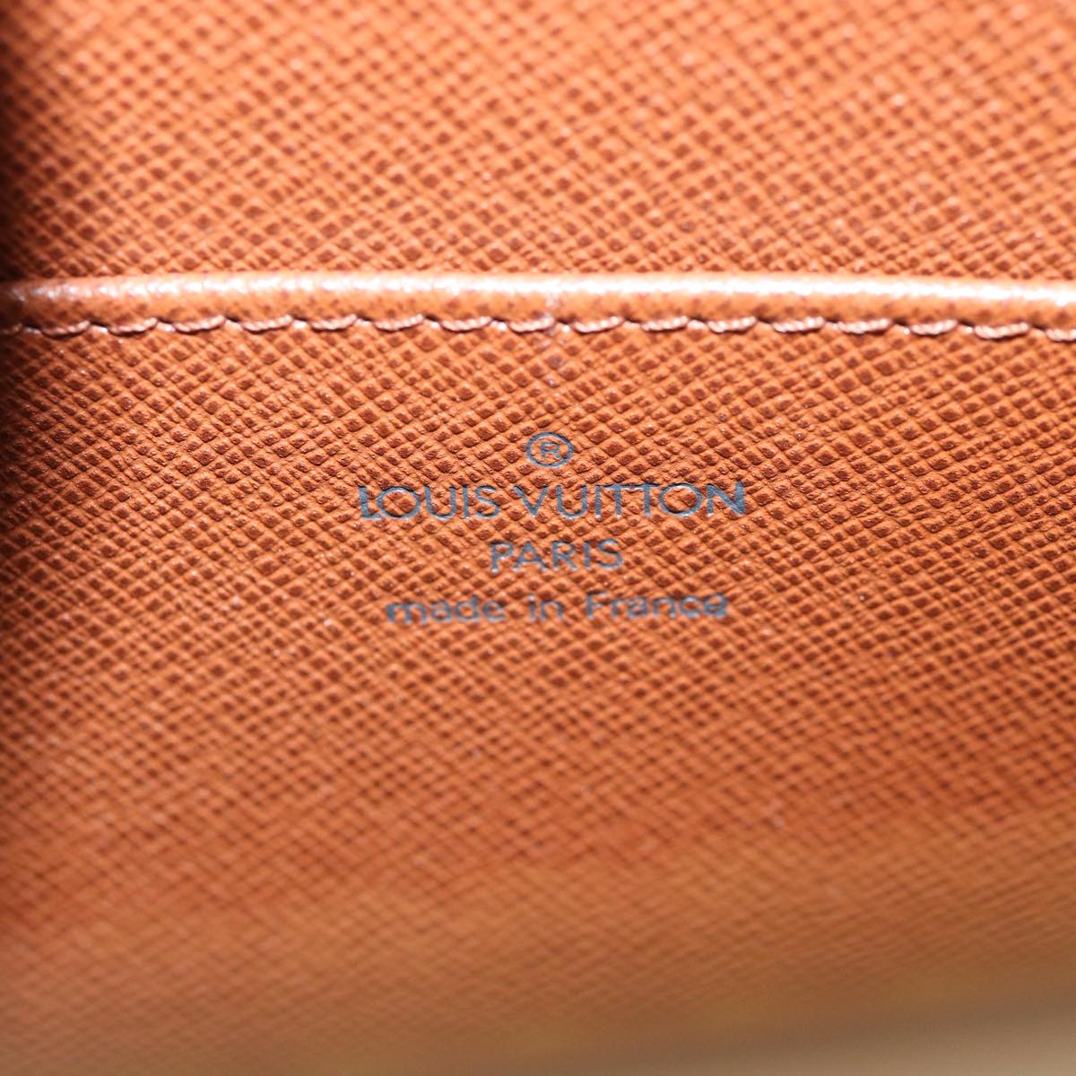 LOUIS VUITTON Pochette Homme Clutch Bag Nomad Leather SPO Brown LV Auth 31854A