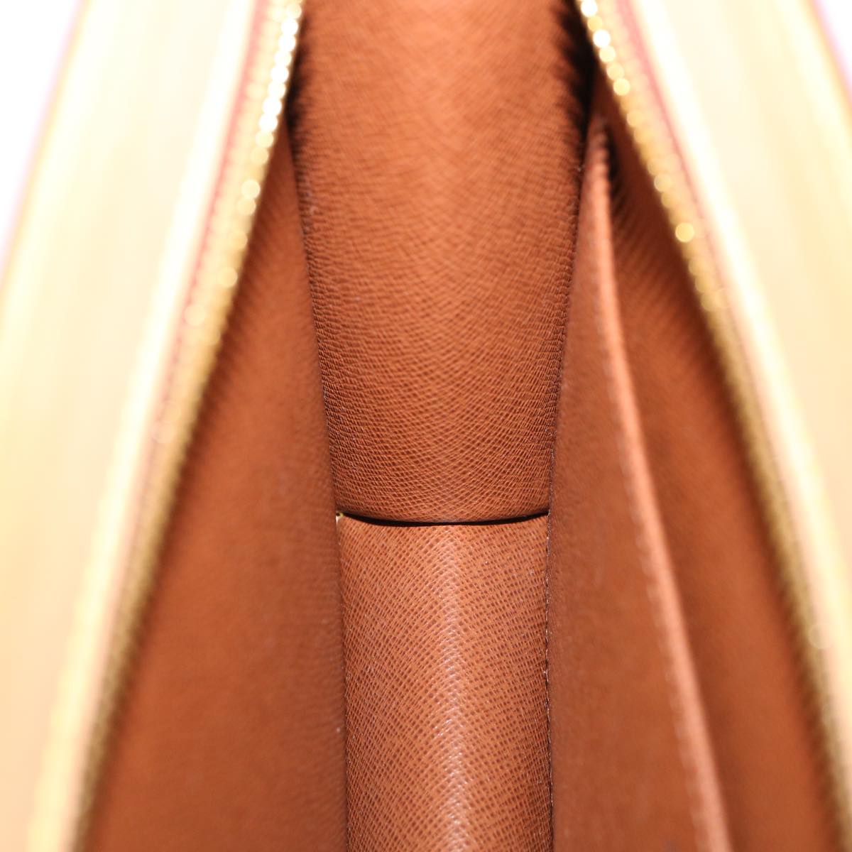 LOUIS VUITTON Pochette Homme Clutch Bag Nomad Leather SPO Brown LV Auth 31854A