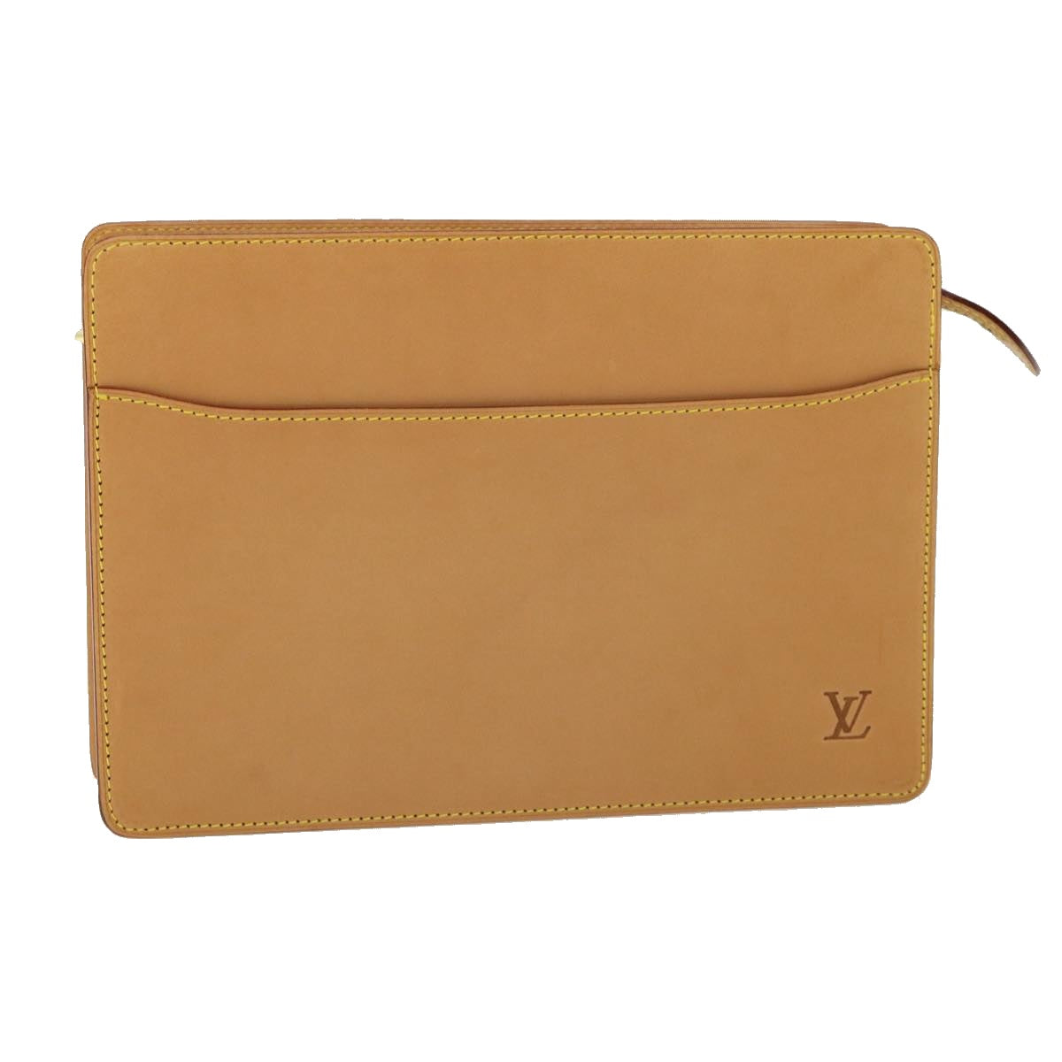 LOUIS VUITTON Pochette Homme Clutch Bag Nomad Leather SPO Brown LV Auth 31854A