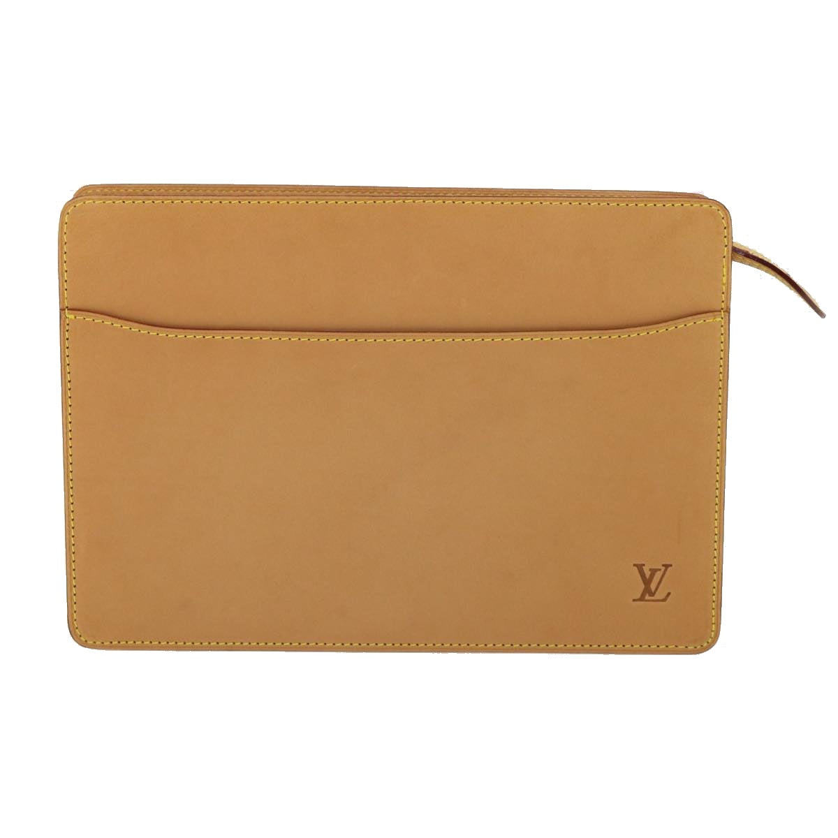 LOUIS VUITTON Pochette Homme Clutch Bag Nomad Leather SPO Brown LV Auth 31854A