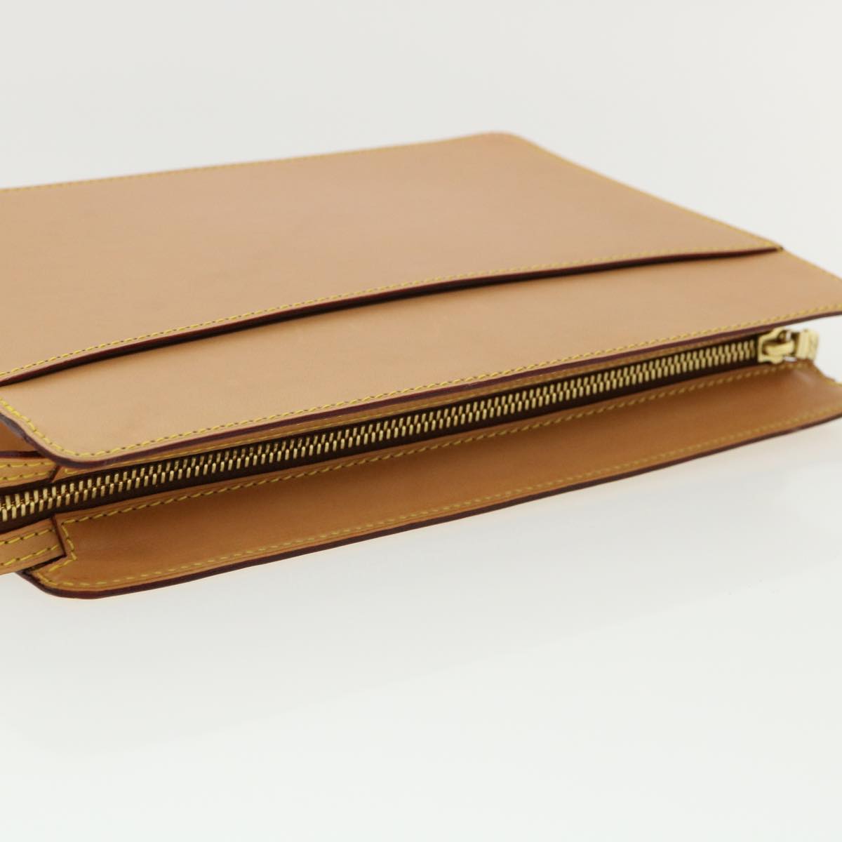 LOUIS VUITTON Pochette Homme Clutch Bag Nomad Leather SPO Brown LV Auth 31854A