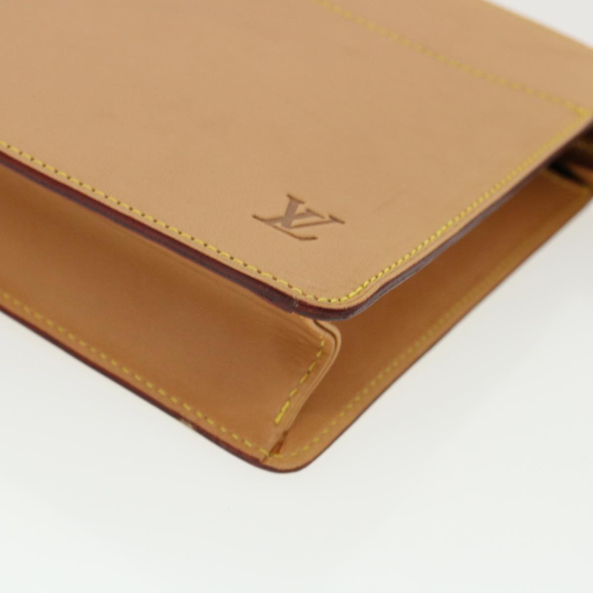 LOUIS VUITTON Pochette Homme Clutch Bag Nomad Leather SPO Brown LV Auth 31854A