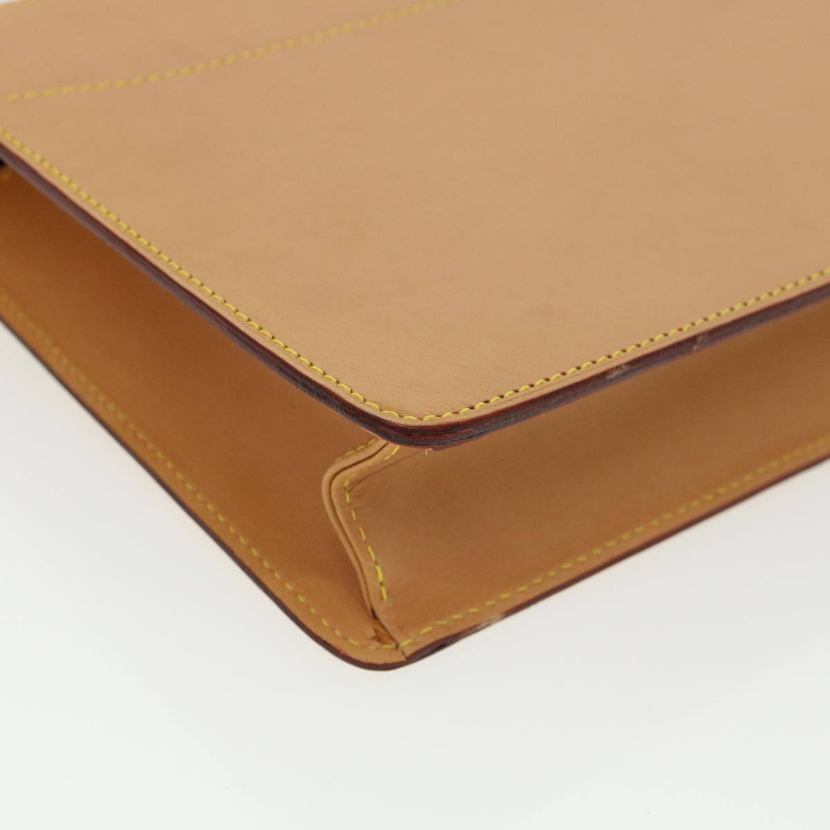 LOUIS VUITTON Pochette Homme Clutch Bag Nomad Leather SPO Brown LV Auth 31854A