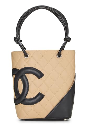Chanel,  Beige Quilted Calfskin Cambon Ligne Tote Mini, Beige
