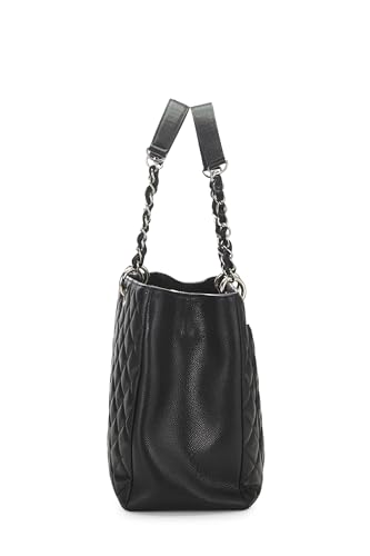 Chanel,  Black Quilted Caviar Grand Shopping Tote (GST) XL, Black