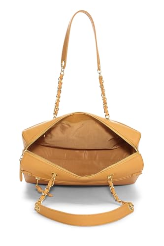 Chanel,  Orange Caviar Zip Tote, Orange