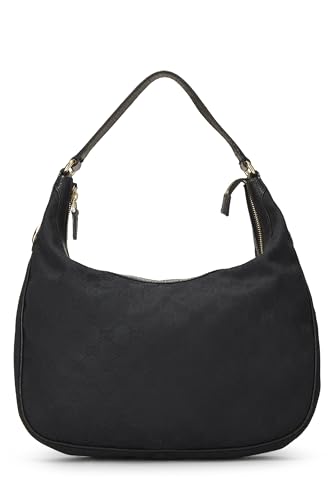 Gucci, Black GG Canvas Charmy Hobo, Black