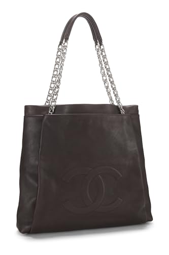 Chanel,  Brown Caviar Tuck Tote Medium, Brown