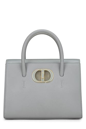 Dior,  Grey Grained Calfskin St Honoré Tote Medium, Blue
