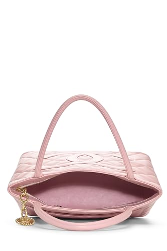 Chanel,  Pink Quilted Caviar Medallion Tote, Pink